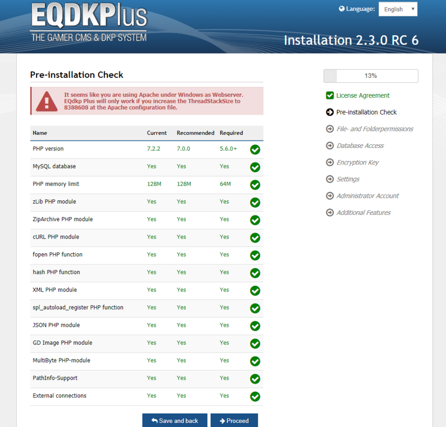 Installation eqdkp plus